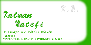 kalman matefi business card