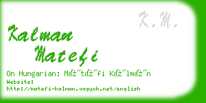 kalman matefi business card